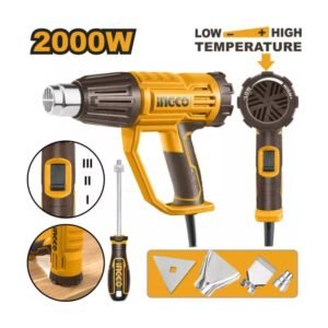 INGCO Hőlégfúvó 550°C 2000 W + tartozékok