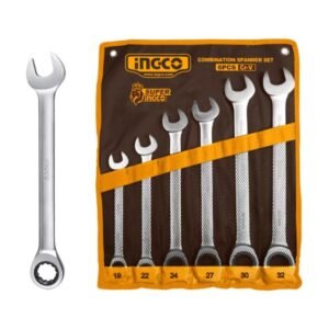 INGCO Racsnis csillag-villáskulcs készlet 6 részes 19-32 mm CrV