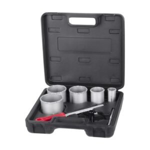 Strend Pro HT01-6008 gyémánt csempekörkivágó készlet 9 részes, 33-83 mm