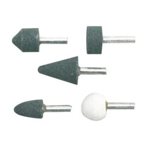 Szerelt csiszolókő-készlet 6 mm-es szárral, 5 db – Toya 25400