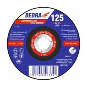 Tisztítókorong (csiszolókorong) acélhoz 125 × 6,0 × 22,2 mm – Dedra