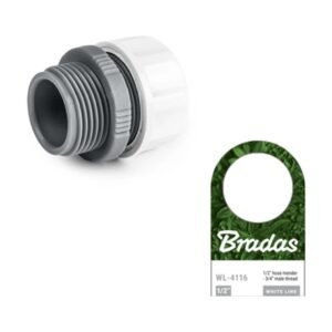 Tömlőtoldó 1/2" tömlőhöz, 3/4" külső menettel, WHITE LINE – Bradas WL-4116