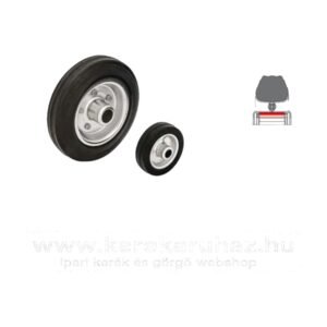 Tűgörgős kerék 200 mm, fekete