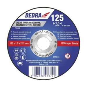 Vágókorong inox 125 x 1,5 x 22,2 mm (Dedra)