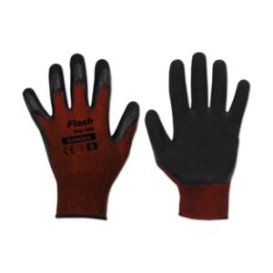 Védőkesztyű FLASH GRIP RED, latexhabos, 6-os méret – Bradas