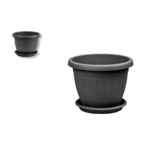 Venecia cserép alátéttel 12 cm, antracit