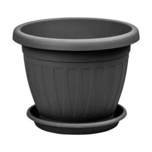 Venezia virágcserép alátéttel 45 cm, antracit