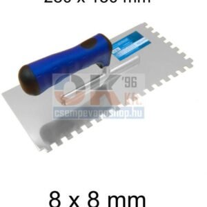 Fogazott glettvas 8 x 8 mm, 280 x 130 mm, soft nyéllel (Bautool)