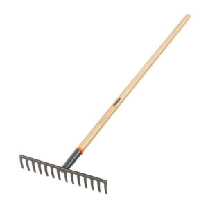Gereblye 14 fogú, egyenes, 37 cm, fanyéllel (Truper R-14M)