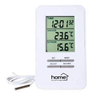 Home HC 12 vezetékes külső-belső hőmérő órával