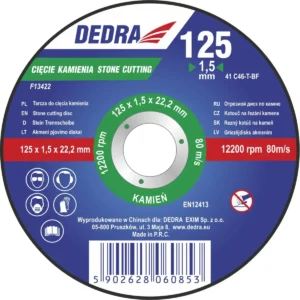 Dedra F13422 vágókorong kőre 125x1,5x22,2 mm