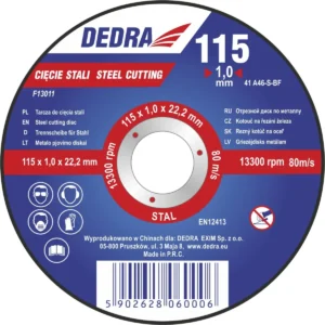 Dedra F13011 vágókorong acélra 115x1,0x22,2 mm