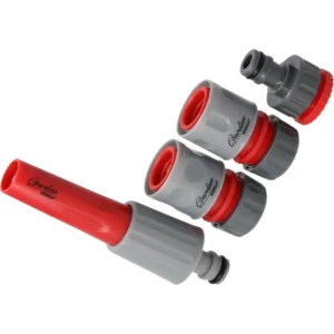 Locsolókészlet: állítható szórófej + csatlakozók, 4 részes, 1/2" – Dedra