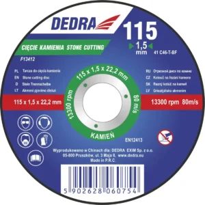 Dedra F13412 vágókorong kőre 115x1,5x22,2 mm