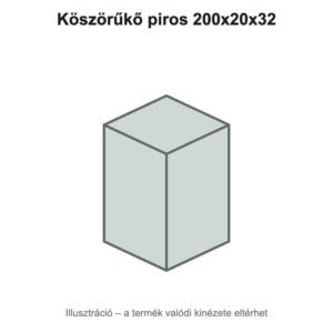 Köszörűkő piros 200x20x32