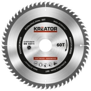 Kreator keményfém körfűrészlap fához 200 x 30 mm, 60 fog KRT020419