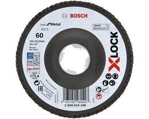Lamellás csiszolótárcsa fémhez 125 mm G60-80