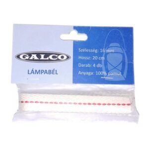 Lámpabél petróleumlámpához, 9 mm × 20 cm, 4 db