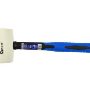 GEKO Premium fehér gumikalapács 55 mm, 16 oz (450 g fej), üvegszálas nyéllel (G72255)