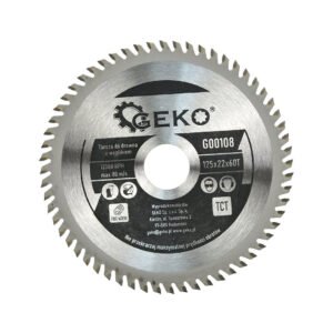 GEKO keményfém lapkás (widia) fűrésztárcsa fához 125 x 22 mm, 60 fogú (G00108)