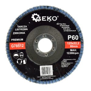 GEKO Premium cirkónium lamellás csiszolótárcsa 125 mm P60 (G78512)