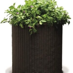 Rattan hatású virágtartó M, barna (Keter)