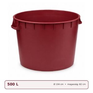 Szüretelőkád 500 l, bordó, élelmiszeripari