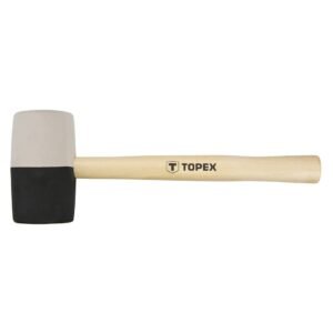 Topex gumikalapács 63 mm, 680 g, fa nyéllel 02A355