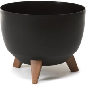 Virágtartó tál lábakon, Roma Eco, 29 cm, natúr (Lamela)