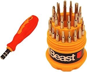 BEAST precíziós csavarhúzó készlet (mobiltelefonhoz), 31 részes (714431)